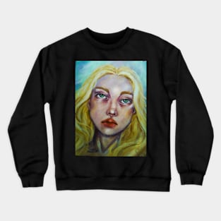 Claire (portrait blonde girl) Crewneck Sweatshirt